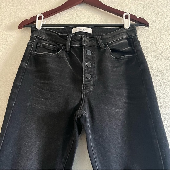 Kancan Signature Kurvy Mid-Rise Black Ankle Skinny Button Fly Jean Size 28 - Picture 4 of 16